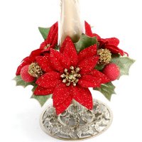 1 Poinsettias candle ring