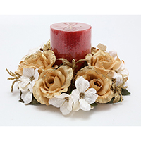 3 WILD ROSES CANDLE RING