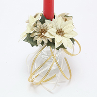 1 POINSETTIA CANDLE RING