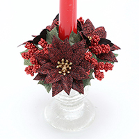 1 POINSETTIA CANDLE RING