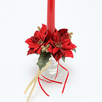 1 VELVET POINSETTIA CANDLE RING